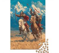 Archers Mongols du XIIIe siècle | pour Adultes || 38x26cm/1000pcs Puzzles Jeux ÉduChatifs Puzzles De Décoration Intérieure