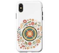 Archery Archer Target with Arrows Floral Boho Coque pour iPhone X/XS
