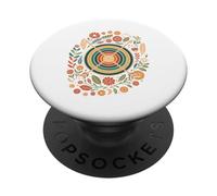 Archery Archer Target with Arrows Floral Boho PopSockets PopGrip Adhésif