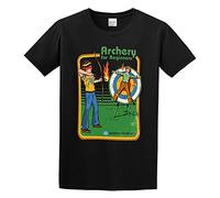 Archery for Beginners Men's T-Shirt Unisex Black Cotton Hip Hop Print Tee Shirts 3XL