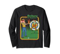 Archery for Beginners Sarcastic Retro Funny Adult Humor Manche Longue