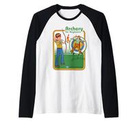 Archery for Beginners Sarcastic Retro Funny Adult Humor Manche Raglan