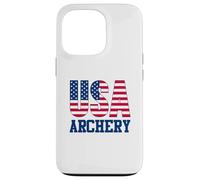 Archery Sports Fan American Flag Coque pour iPhone 13 Pro