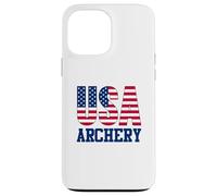 Archery Sports Fan American Flag Coque pour iPhone 13 Pro Max