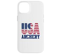 Archery Sports Fan American Flag Coque pour iPhone 14 Plus