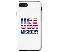 Archery Sports Fan American Flag Coque pour iPhone SE (2020) / 7/8