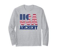 Archery Sports Fan American Flag Manche Longue