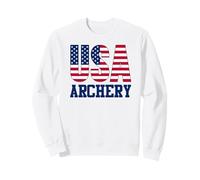Archery Sports Fan American Flag Sweatshirt