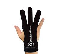 ArcheryMax Gant de Tir à l'Arc à 3 Doigts en Mesh respirant Équipement Protecteur de Tir pour Archer Gauchier et Droitier 323B-M