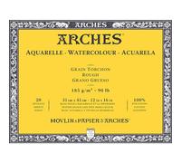 Arches 1795080 Bloc d'aquarelle en bois Blanc 41 x 31 cm 20 feuilles 185 g/m²