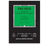 Arches Bloc de papier aquarelle 1795093 – 15 feuilles, grain fin, A4