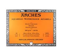 Arches 795089 Bloc Aquarelle Grain TORCHON Natur Blanc 300G 46X61CM 20P, Bois, 61 x 46 x 1 cm