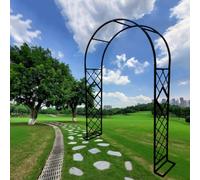 Arches à Rosiers Support Treillis Arceau Jardin, Pergola Fer Forge, Arche d'escalade Résistant Aux Intempéries, pour Plantes Grimpantes Exterieur (Couleur : Noir, Taille : W180xH230cm)