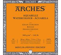 Arches Bloc aquarelle grain torchon 20 x 20 cm 300 g 20 pages Naturel Blanc
