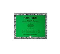 ARCHES Aquarelle - Bloc 20 feuilles 20x26 collé 4 côtés - 300g/m² - grain fin, blanc naturel, 4 bords francs