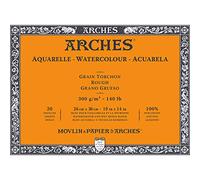 Arches Bloc aquarelle 26x36 – 20 feuilles – 300 g/m² – grain torchon – collé 4 côtés