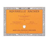 Arches Aquarelle Bloc 20 Feuilles 300 g Grain Torchon 18 x 26 cm Blanc Naturel