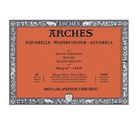 Arches Aquarelle Bloc 20 Feuilles 300 g Grain Torchon 36 x 51 cm Blanc Naturel