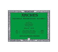 Arches Bloc aquarelle 31x41 cm – 20 feuilles – 300 g/m² – grain fin, blanc naturel, collé 4 côtés