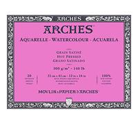 Arches Bloc aquarelle grain satiné 31 x 41 cm 300 g 20 feuilles blanc naturel
