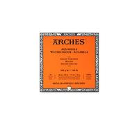Arches Bloc aquarelle grain torchon 20 x 20 cm 300 g/m² 20 feuilles blanc naturel collé 4 côtés