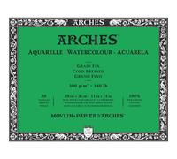 Arches Bloc 20 Feuilles 28x36 300g Grain Fin Blanc Naturel