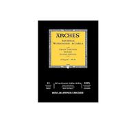 Arches Bloc aquarelle collé 1 face (15 feuilles) - Grain torchon - Blanc naturel 185 g/m² - A3