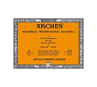 Arches Bloc aquarelle grain torchon 26 x 36 cm 300 g 20 pages Naturel Blanc
