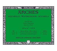 Arches- Bloc Enc 4L 46x61 20H Aquarelle 100% Fin 300g Blanc Nat, A1795064, Moyen
