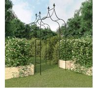 vidaXL Arches de jardin 2 pcs en acier noir 120x38x260 cm