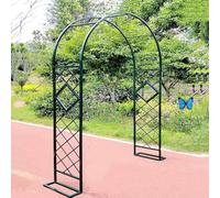 Arches de jardin, arche de rose, pergola, treillage de plantes grimpantes pour pelouse, jardin, terrasse, fête, décoration de cérémonie (vert, l 11,8 x H 2,7 m)