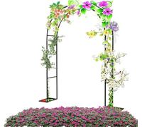 Arches de jardin autoportantes en métal - Pergola en acier robuste pour plantes grimpantes et vignes - Structure de support extérieure (l 3,5 m x H 2,2 m) - Parfaite pour la décoration de jardin