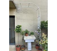 Arches de jardin en métal résistant aux intempéries, support robuste pour rosiers grimpants, pergola murale, hauteur de 2,4 m, idéal pour la décoration extérieure et l'aménagement paysager