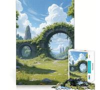 Arches de Pierre envahies par la végétation dans Un Paysage verdoyant Puzzle Difficile de 1000 pièces pour Adultes Jeu Intelligent à Faire à la Maison Cadeau Festif (50x75cm)