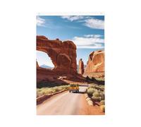 Arches Drapeaux d'entrée du parc national pour l'extérieur 6,1 x 0,9 m - Impression verticale double face - Drapeau de jardin - Bannière de vacances avec œillets - Drapeau de maison pour pelouse