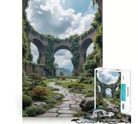 Arches envahies par la végétation dans Un Jardin Luxuriant Puzzle Difficile de 1000 pièces pour Adultes Jeu de logique Solide Amusant et Simple Découpe de précision Cadeau de Noël (38x52cm)