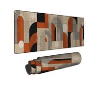 Arches Grand tapis de souris, cercles géométriques modernes et lignes d'automne en caoutchouc antidérapant pour clavier et tapis de souris, accessoires de bureau pour ordinateur de jeu, ordinateur