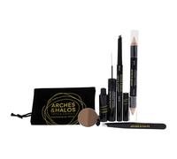 Arches & Halos Kit de sourcils Jetsetter - Kit de maquillage pour la mise en forme des sourcils - Hypoallergénique, végan - Kit de 6 pièces, Léger