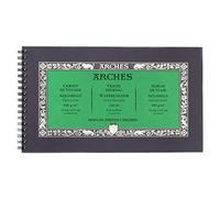 Arches Journal de voyage aquarelle 15,2 x 25,4 cm, blanc naturel, papier 100% coton - 15 feuilles de papier aquarelle Arches 63,5 kg - Journal aquarelle Arches pour encre gouache, acrylique et plus