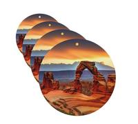 Arches National Park Lot de 4 cartes parfumées à suspendre pour voiture, aromathérapie longue durée, pour armoire, salle de bain, voiture, miroir intérieur
