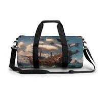 Arches National Park - Petit sac de sport de voyage standard avec compartiment - Sac de voyage pour homme et femme, Bateau de pirate fantastique, 17.7in/9in/9in