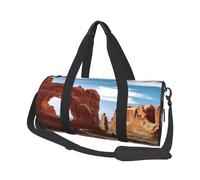 Arches National Park Sac de sport pour femme et homme Article personnel Sac de voyage en toile Sac de week-end Sac de nuit Sac de sport léger Sac de sport Sac à main Sac à main Noir Taille unique