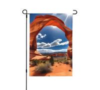 Arches National Park-Standard Drapeaux de jardin de vacances double face, ensemble de décorations de vacances en plein air toutes saisons