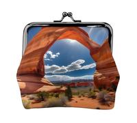 Arches National Park-Standard Print Cute Buckle Coin Purse Vintage Pouch Kiss Lock Change Wallet for Women Fashion, noir, One Size, Vintage