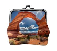 Arches National Park-Standard Print Women's Kiss Lock Coin Pouch Mini Portefeuille pour cartes et rouge à lèvres Sac à main compact souple