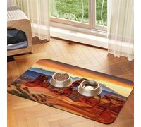 Arches National Park Tapis de nourriture pour chien, 30,5 x 45,7 cm, antidérapant, super absorbant, passe au lave-vaisselle, pour la nourriture et l'eau, joli tapis d'alimentation en caoutchouc à