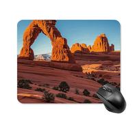 Arches National Park Tapis de souris standard mignon carré tapis de souris en cuir antidérapant base en caoutchouc tapis de souris imperméable pour ordinateur portable souris sans fil clavier maison