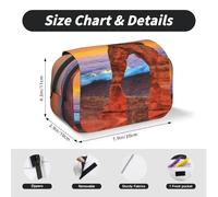 Arches National Park Trousse à crayons grande capacité avec 2 compartiments Porte-stylos Organiseur Sac de papeterie