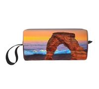 Arches National Park Trousse de maquillage durable, sac de voyage, cadeau essentiel pour homme et femme, blanc, Taille unique