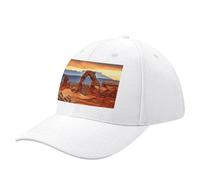 Arches National Park Trucker Casquette de baseball pour homme et femme Chapeau de golf réglable pour course à pied, pêche, gym, Style blanc, taille unique